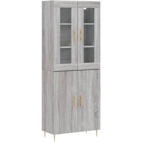 Maison Chic Visoka Komoda - Predalnik siva sonoma 69,5x34x180 cm inženirski les, (21721446) Cene