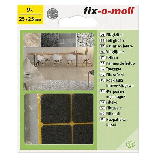Fix-o-moll podložna pločica od filca (š x v: 25 x 25 mm, lijepljenje, 9 kom., smeđe boje) Cijene