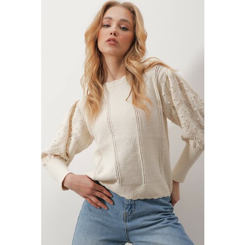 Trend Alaçatı Stili Sweater - Beige - Regular fit Cene