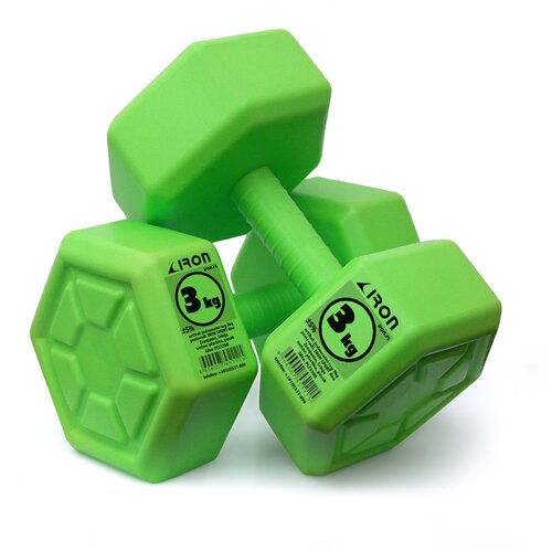IRON SPORT bučice set - plastični tegovi, 2x3kg Slike