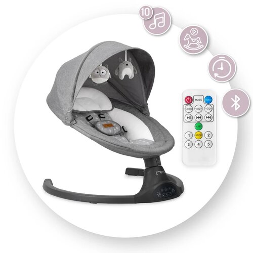 Momi njihalica za bebe Lami Dark Grey, 0-9kg Slike