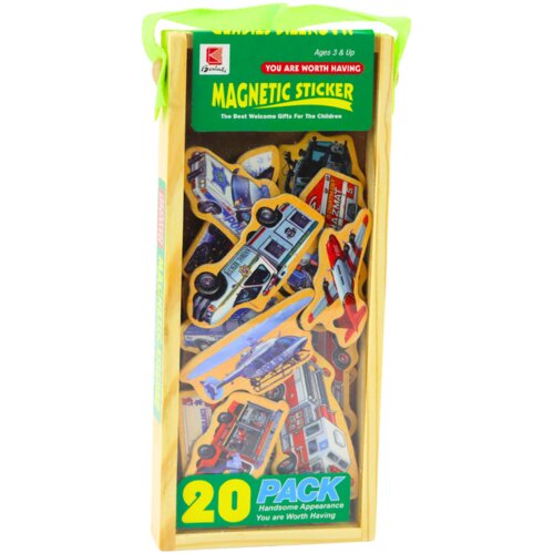  Set of Wooden Magnets Vehicles Ships Planes 20 pieces Slike