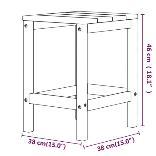 VidaXL vrtni stol adirondack smeđi 38 x 38 x 46 cm hdpe Slike