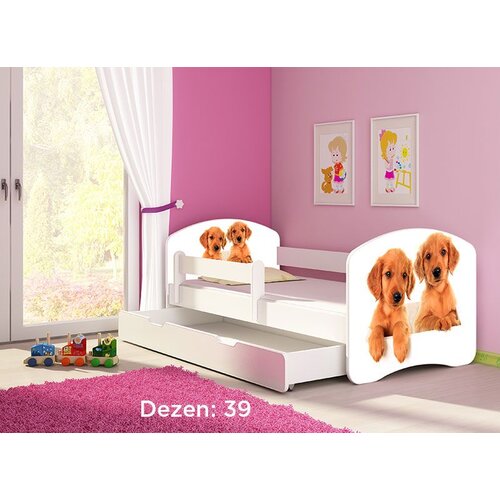 ACMA dečiji krevet II 180x80 f + du&amp;scaron;ek 6 cm WHITE39 Slike