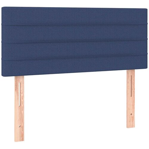  Krevet s oprugama i madracem plavi 90 x 200 cm od tkanine Slike