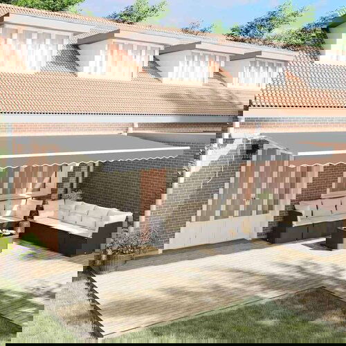 Nadstrešnica s Ručna Bijelo 6 x 3 m Metal Cijene