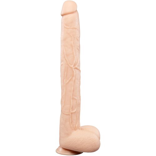 B-Vibe Bone Deep-Insert Dildo with Realistic Balls &amp;amp; Suction Cup 17&amp;quot; Skin Slike