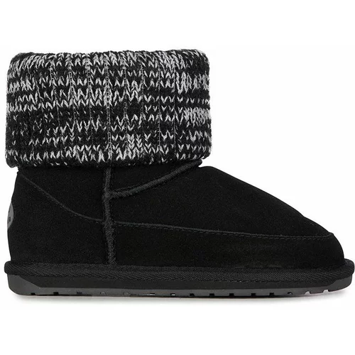 EMU Australia Dječje cipele za snijeg od brušene kože Eccles boja: crna