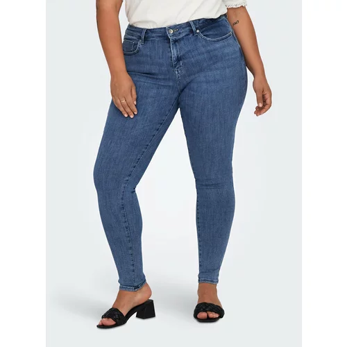 Only Carmakoma Jeans hlače 15300955 Modra Skinny Fit