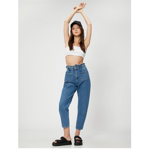 Koton Elastic Waist Jeans High Waist - Baggy Jeans Slike