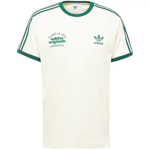 Adidas Majica sivkasto zelena / prljavo bijela