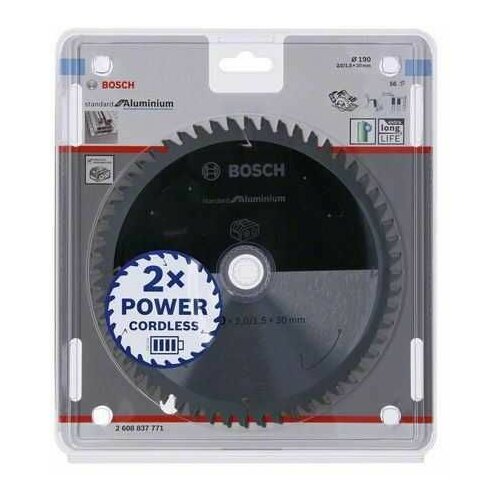 Bosch standard for aluminium list kružne testere za akumulatorske testere 190x2/0x30 T56 2608837771/ 190x2/0x30 T56 Slike