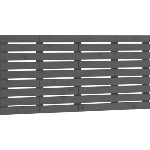 Maison Chic stensko posteljno vzglavje - vzglavna omarica - nočna omarica sivo 126x3x63 cm trdna borovina, (21706858) Cene