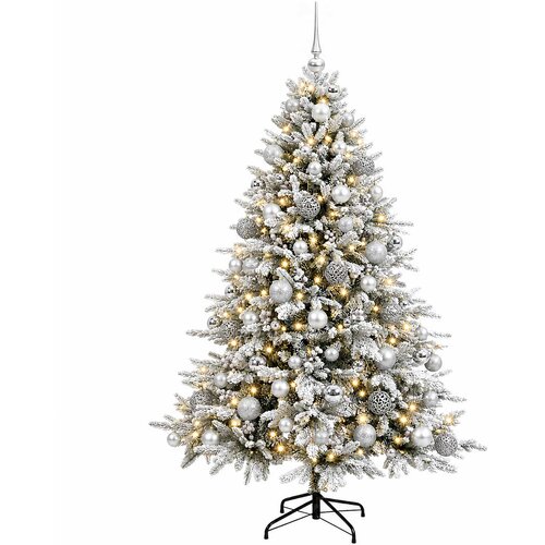  Umjetno božićno drvce s kuglicom 210 cm 300 LED lampica Slike