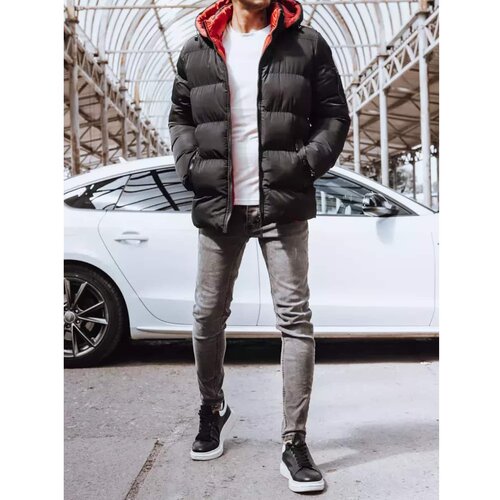 DStreet Reversible men's winter jacket black TX4217 Slike