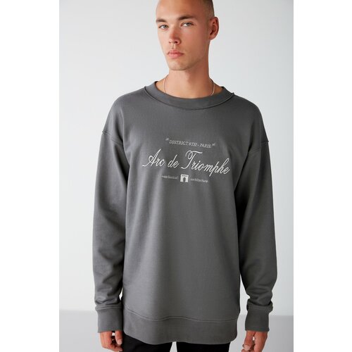 GRIMELANGE Sweatshirt - Gray - Oversize Cene