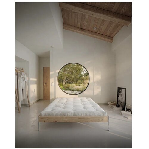 Karup Design Zakonska postelja iz masivnega bora brez vzglavja z letvenim dnom 140x200 cm v naravni barvi Core &amp;ndash; Slike