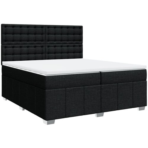 Maison Chic Box spring postelja - Vzmetna postelja z vzmetnico črn 200x200 cm blago SL11864, (21883052) Cene