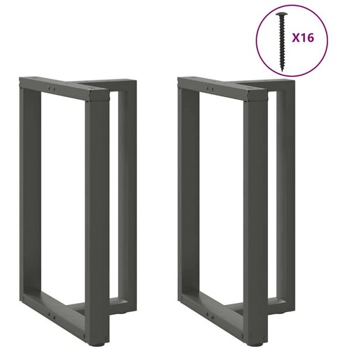 vidaXL Noge barski stol T-oblika 2 kom antracit 60x35x(90-91) cm čelik Cijene