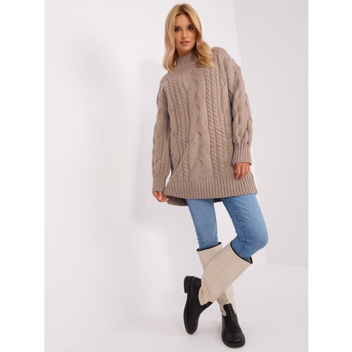 Wool Fashion Italia Sweater-AT-SW-2367-1.35P-dark beige Cene