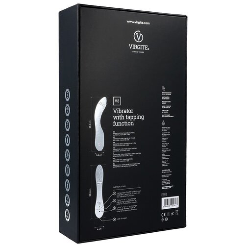 Virgite Essentials Vibrator Virgite With Tapping Function V8 Pink Slike