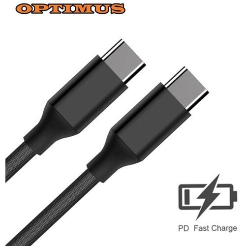 Optimus usb c data kabel (1m, usb-c na usb-c 3.1 gen 2, pleteni/najlon, crni) Cene