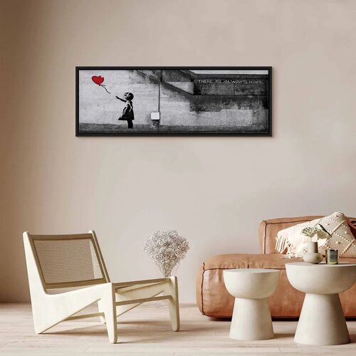  Slika - There is Always Hope (1 Part) Narrow Red 120x40 U crnom drvenom okviru Cene