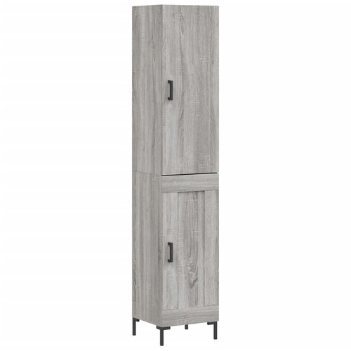 Maison Chic Visoka omara - Komoda - Predalnik siva sonoma 34,5x34x180 cm inženirski les, (21721801) Cene