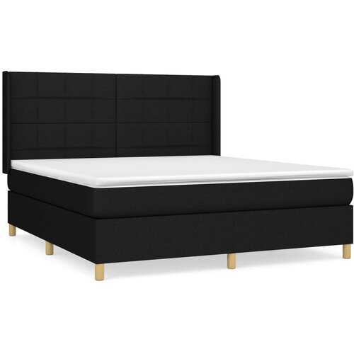 Maison Chic Box spring postelja - Vzmetna postelja z vzmetnico črna 160x200 cm blago SL14465, (21882367) Cene