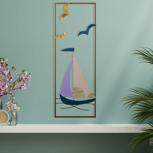 Opviq zidna dekoracija 32x5x90cm, Zlatne boje Slike