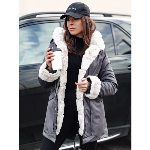 DStreet Kurtka zimowa damska parka ARCTIC ciemnoszara Slike