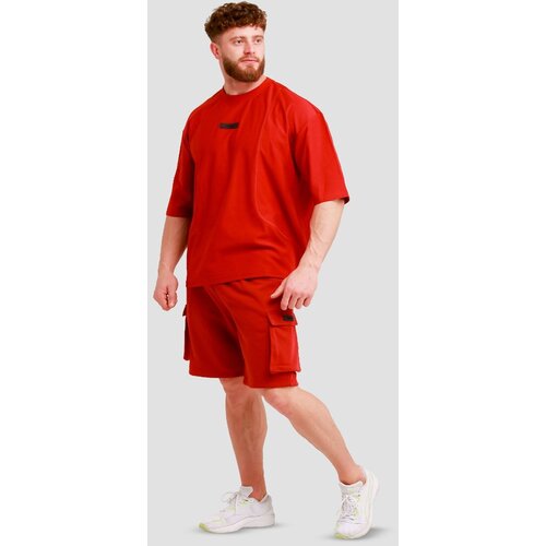 GymBeam Mu&amp;scaron;ka oversized majica Unstoppable Red Slike