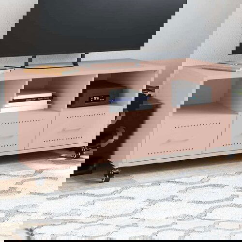 vidaXL TV omarica roza 100,5x39x43,5 cm hladno valjano jeklo Cene