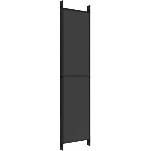  pregrada s 5 panela crna 250 x 220 cm od tkanine Slike