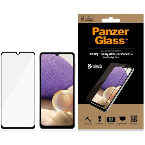 PanzerGlass za&amp;scaron;titno staklo za Samsung A13 4G/A23 4G/M23 5G/M33 5G case friendly black Slike