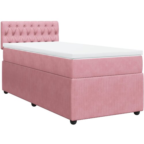 Maison Chic Box spring postelja - Vzmetna postelja z vzmetnico roza 100x200 cm žamet SL17601, (21881136) Cene