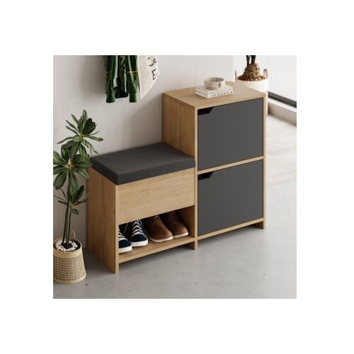 Hanah home Stalak za cipele Haven, 101,5x80,5x35,5 cm, Antracit Cijene
