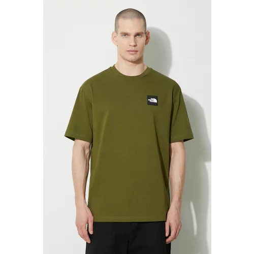 The North Face Bombažna kratka majica M Nse Patch S/S Tee moška, zelena barva, NF0A87DAPIB1