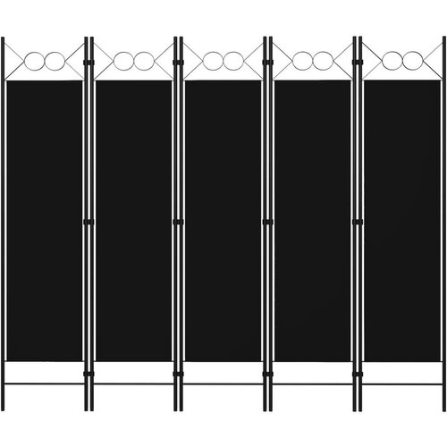 vidaXL Paravan 5-delni črn 200x180 cm Cene