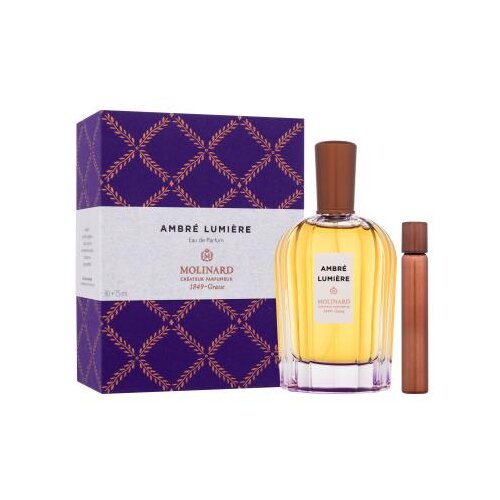 Molinard La Collection Priv&amp;eacute;e Ambre Lumiere set: EDP 90 ml + deodorant roll-on 7,5 ml unisex Slike