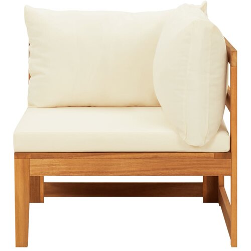 Maison Chic Kotni kavč - Sofa - Kanape s kremno belimi blazinami trden akacijev les, (21727196) Cene