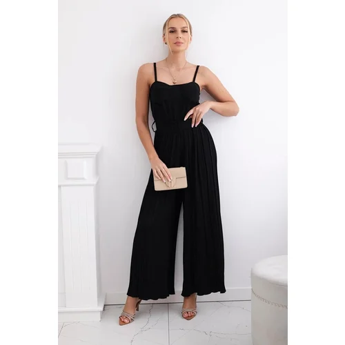 Kesi Pleated jumpsuit with straps black