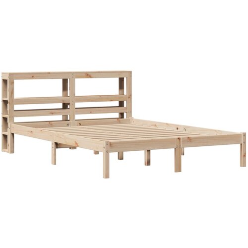 vidaXL Posteljni okvir z vzglavjem 150x200 cm trdna borovina, (21292542) Cene