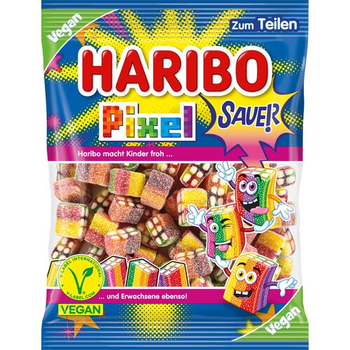 Haribo Pixel kisli veganski - 160 g Slike