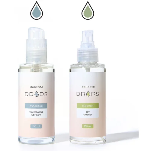 Delicate Drops Komplet Duo - Lubrikant na vodni osnovi + Čistilo