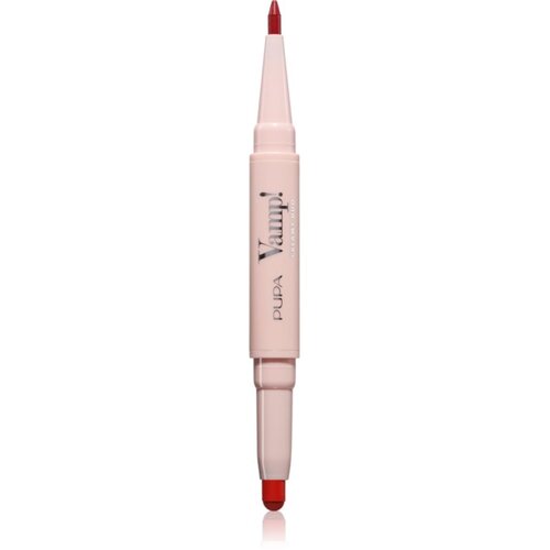 PUPA Milano Vamp! Creamy Duo &amp;scaron;minka in svinčnik za ustnice 2 v 1 odtenek 010 True Red 0.8 g Slike