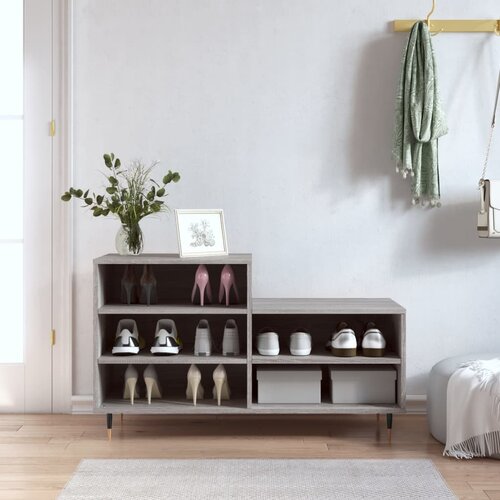  The Living Store Omarica za čevlje siva sonoma 102x36x60 cm inženirski les - Omarica Za Čevlje, (21444752) Cene