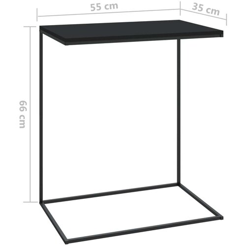 VidaXL bočni stolić crni 55 x 35 x 66 cm od konstruiranog drva Slike