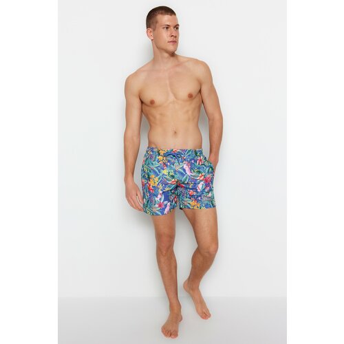 Trendyol Swim Shorts - Navy blue - Tropical Cene