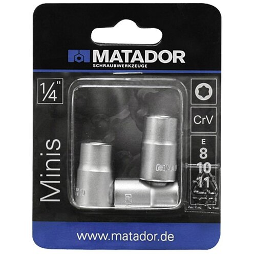 Matador set umetaka za nasadne ključeve (Vanjski TORX, 3 x nasadni ključ ¼″ E8/E10/E11) Cijene
